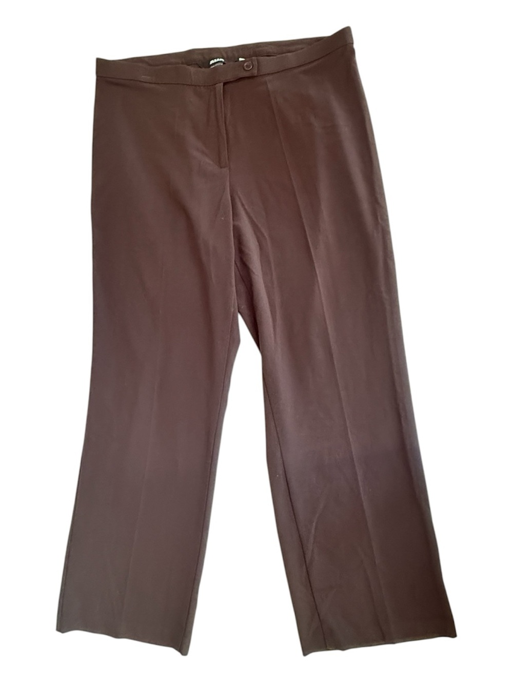 Alia Brown Comfort Trouser Pants - Size 16W Office Career Minimalist